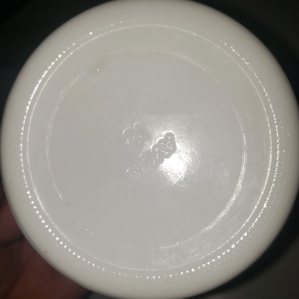 Vintage 1970's Avon Milk Glass Covered Jar